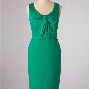 Boden Green Bow Sheath Dress